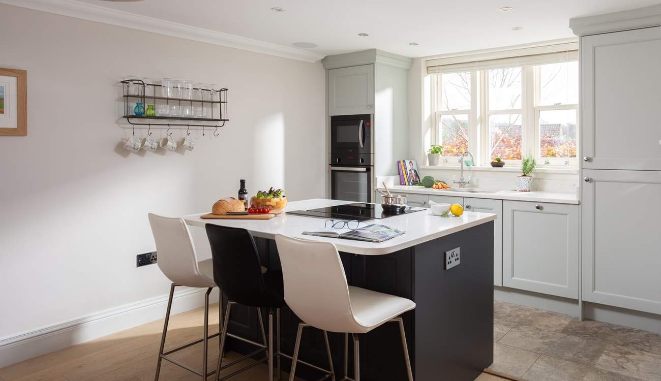 Take a front row view of the chef's activities. 