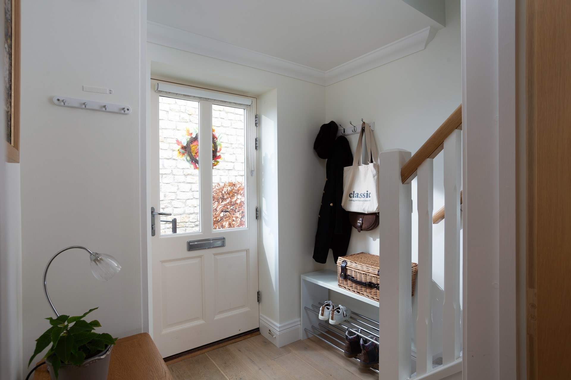 Boots and coats have a home in the entrance hall. 