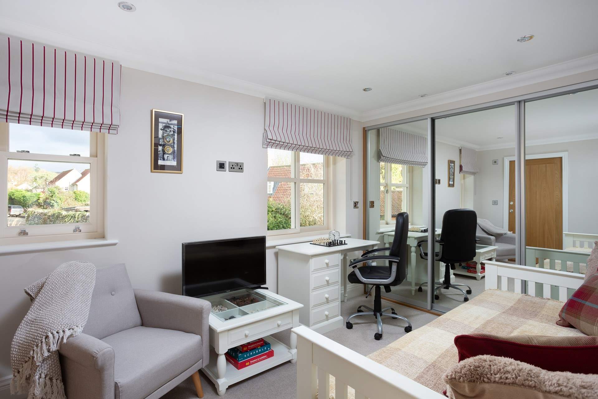 Work from home, watch TV, play a game of chess...the choice is yours. 