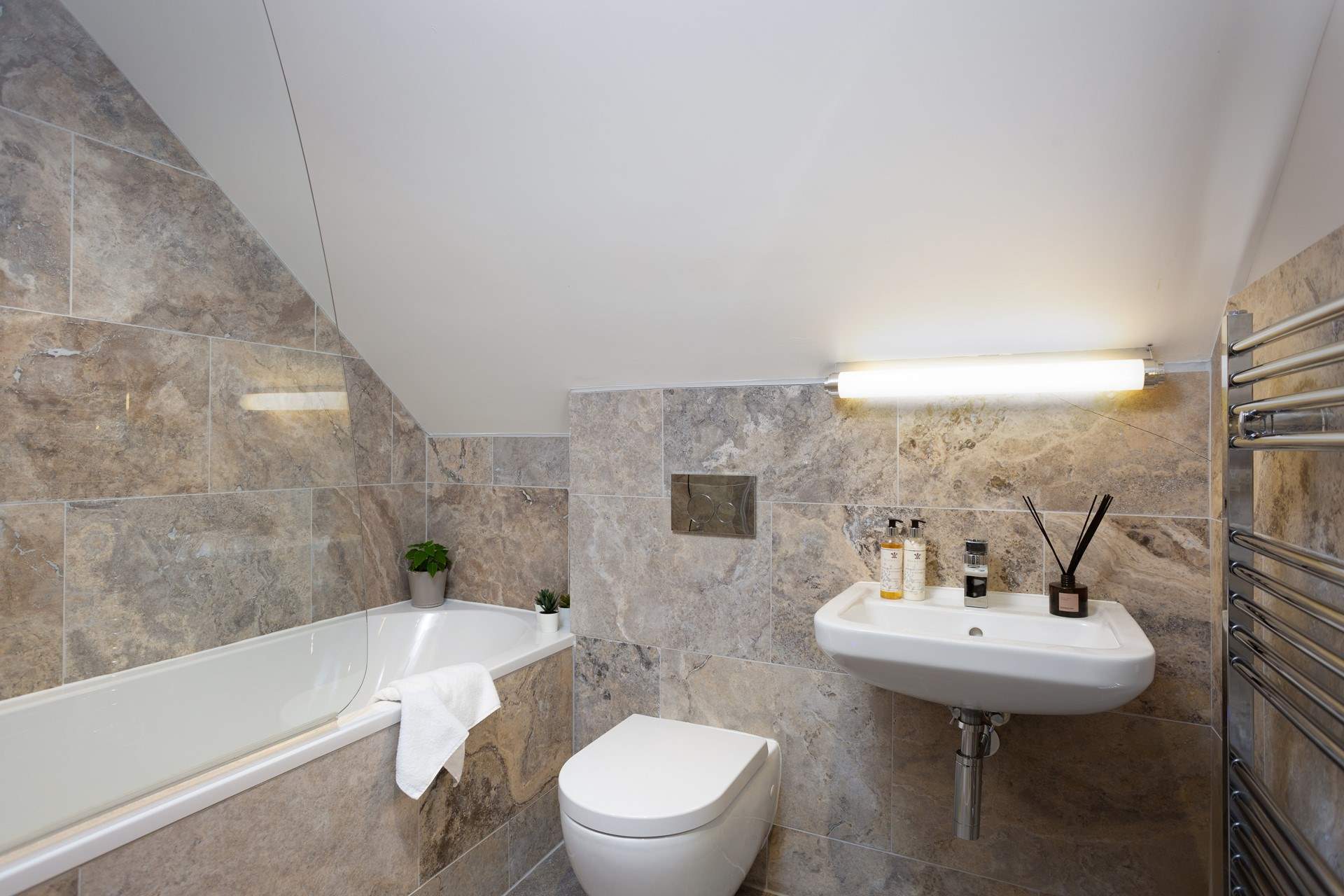 Soak in the bath (which has a shower over) and dream of tomorrow's adventures.