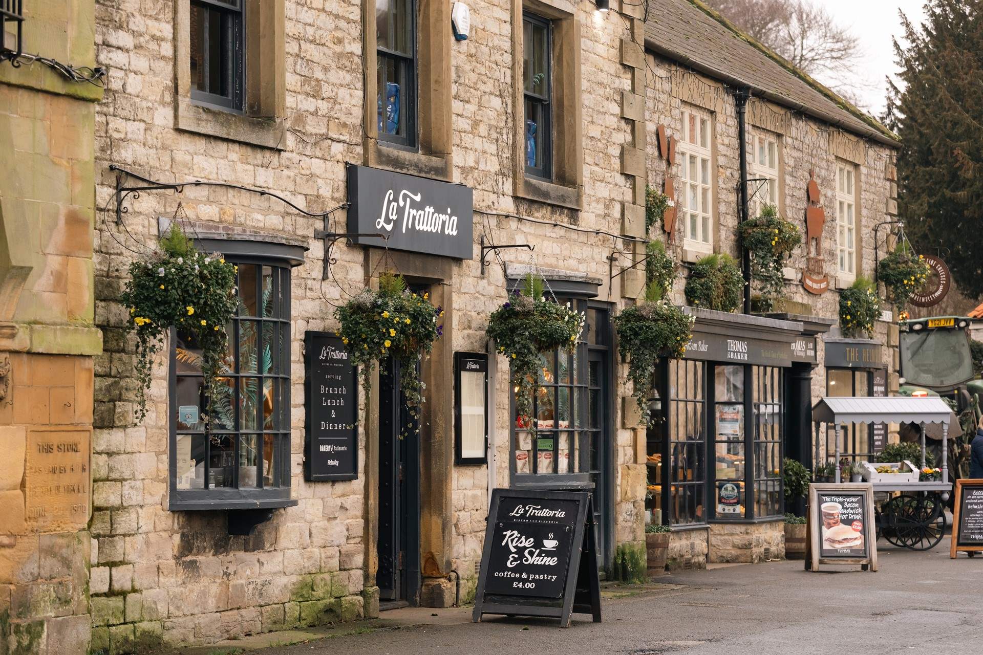 One of the many restaurants in Helmsley, sitting beside the popular bakery and deli. 
