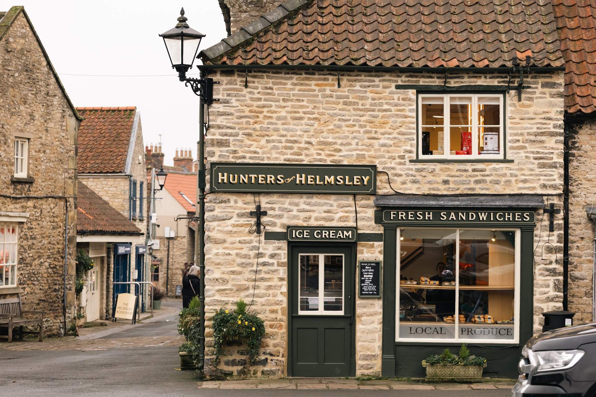 Hunters of Helmsley is an award-winning delicatessen, serving delicious ice cream too. 