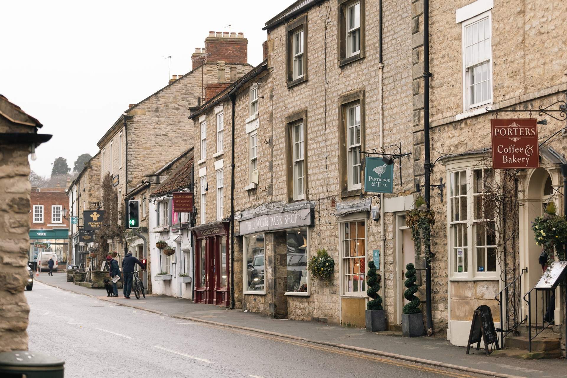 The market square is filled with independent shops, galleries, restaurants and cafes.