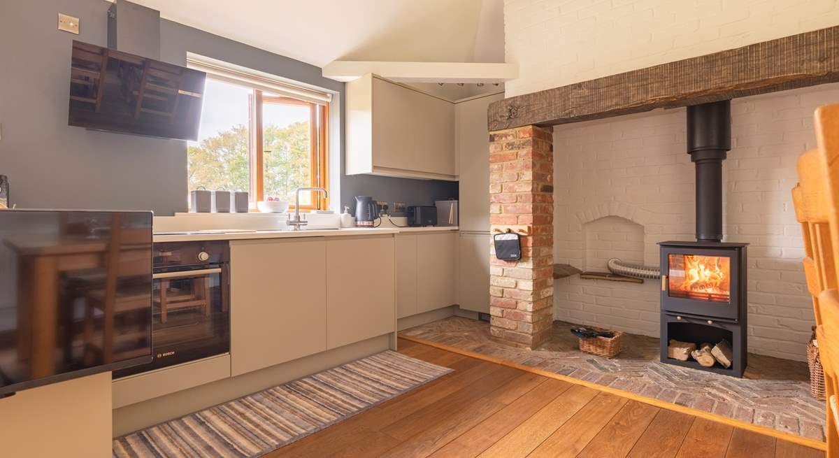 Plenty of room to prepare a meal in the fully equipped kitchen.