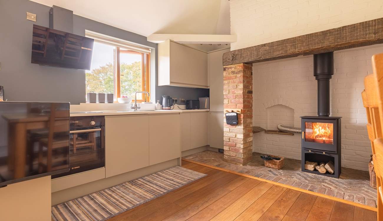 Plenty of room to prepare a meal in the fully equipped kitchen.