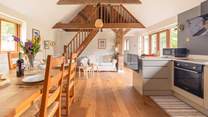The open plan living area makes this a sociable space for friends and family to enjoy.