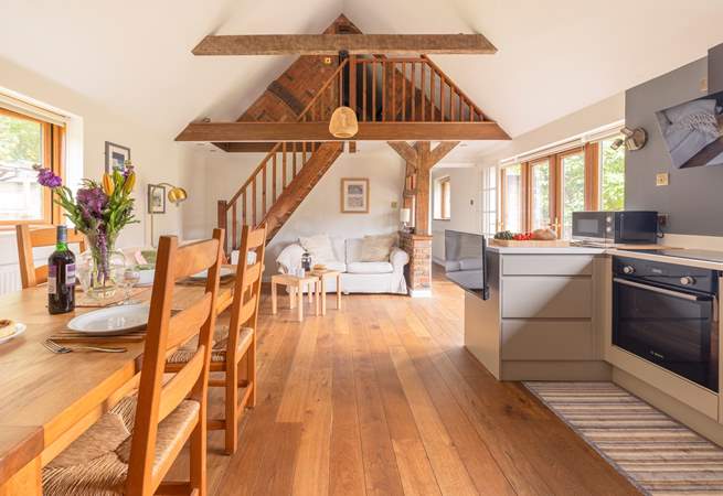 The open plan living area makes this a sociable space for friends and family to enjoy.