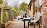 The private deck-area is a nice spot to relax.  - Thumbnail Image