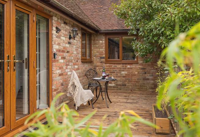 Double doors from the private decking lead into Pomona Annexe.