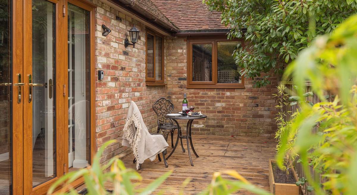 Double doors from the private decking lead into Pomona Annexe.