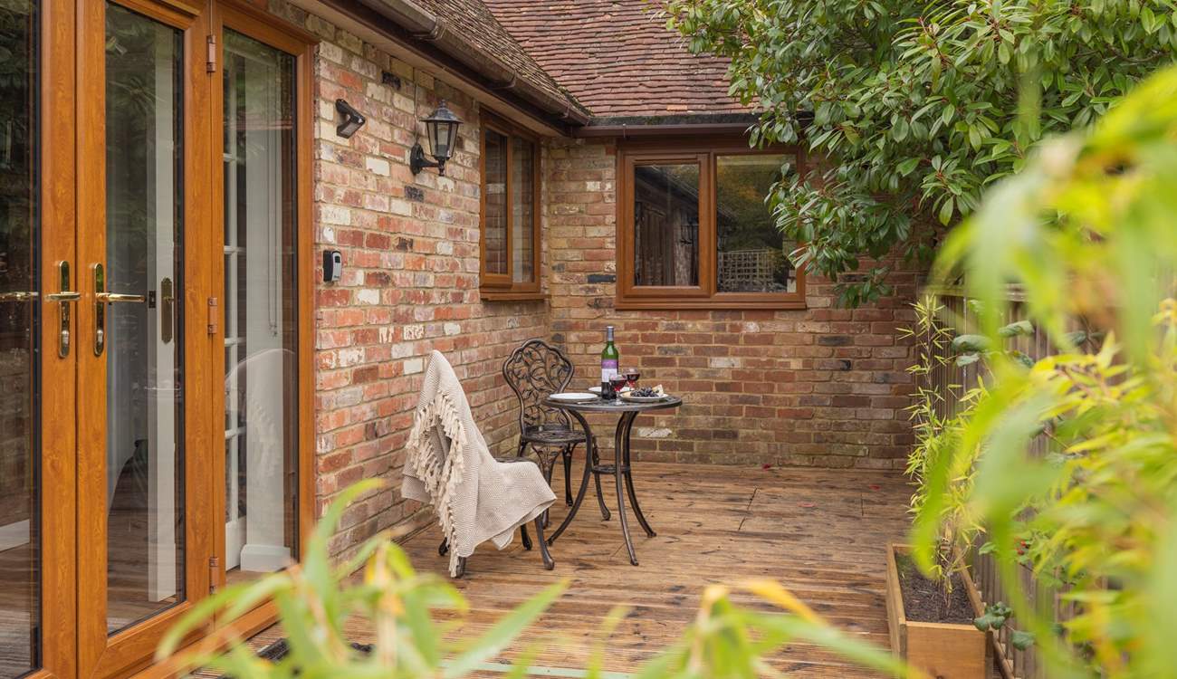 Double doors from the private decking lead into Pomona Annexe.
