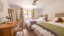 This twin room can also be made into a super-king double if required.