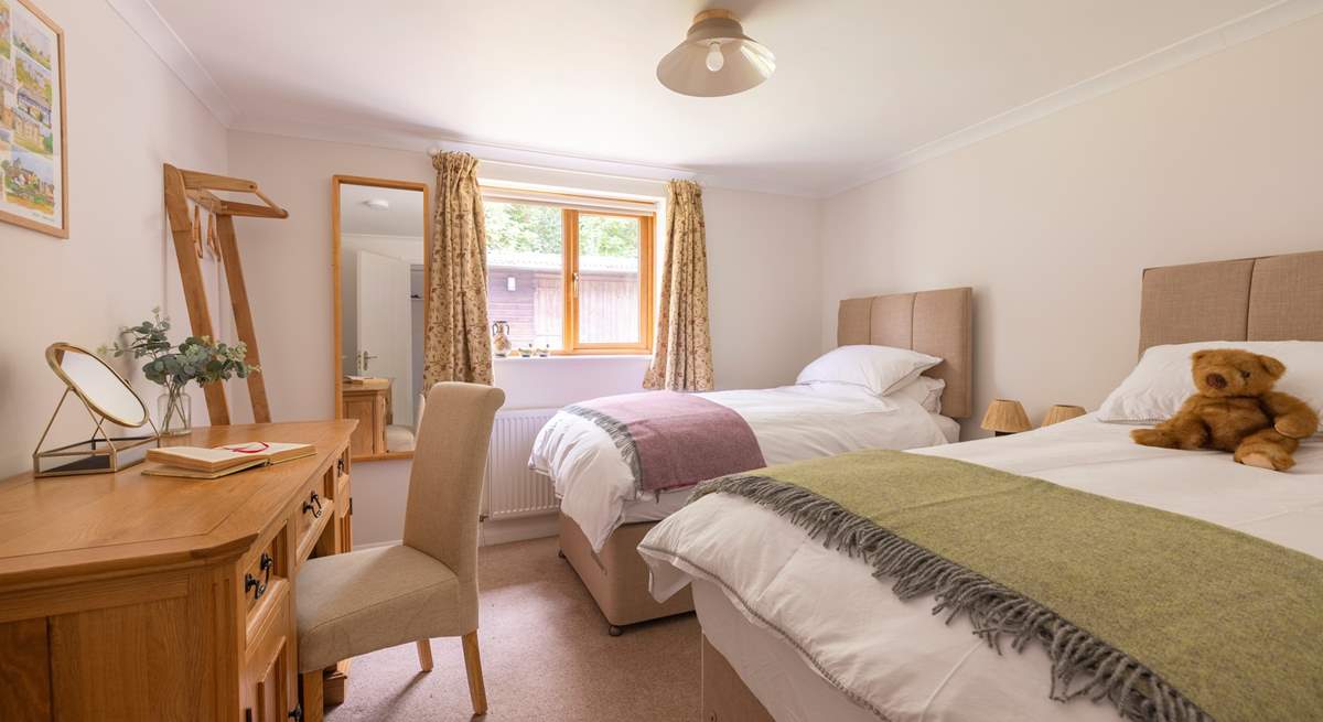 This twin room can also be made into a super-king double if required.