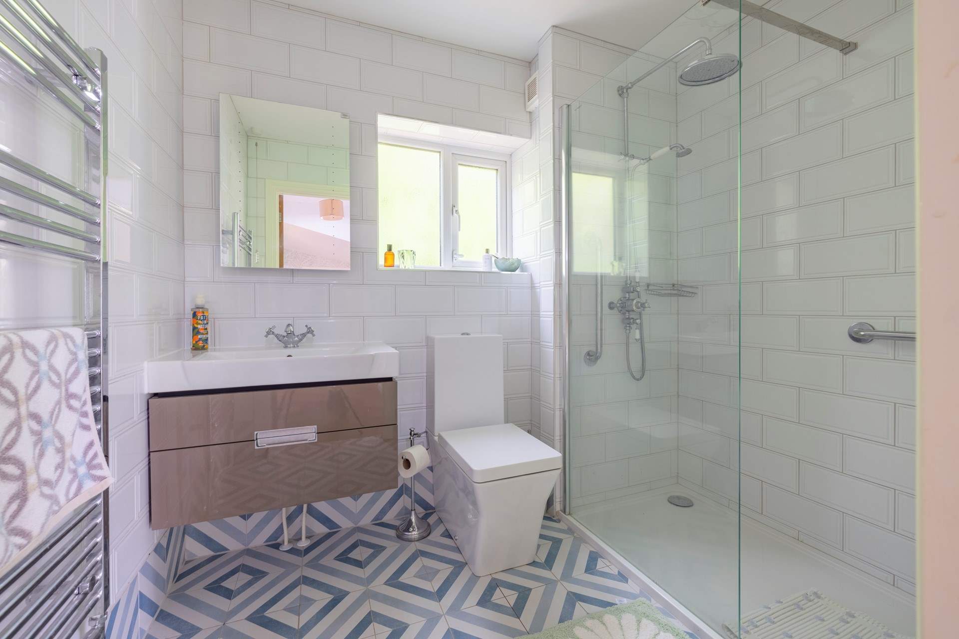 The ground floor shower-room with a spacious shower.