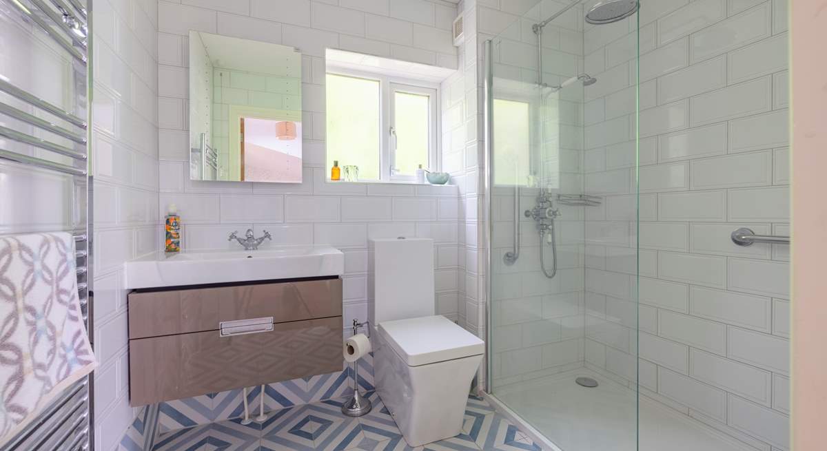 The ground floor shower-room with a spacious shower.