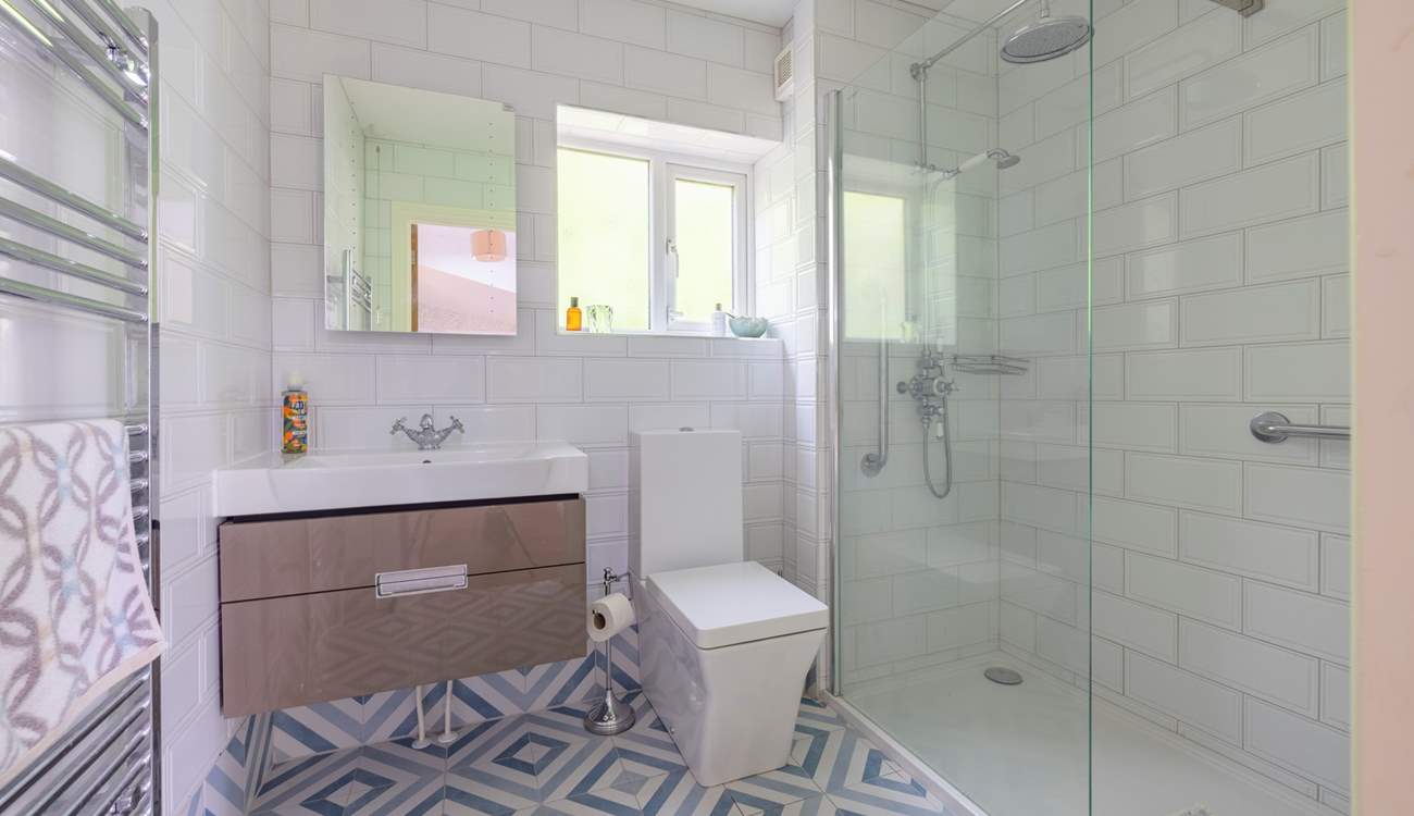 The ground floor shower-room with a spacious shower.