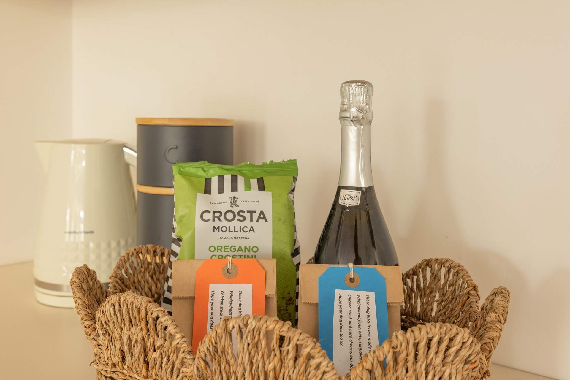 A lovely welcome hamper awaits which includes home-made treats for your four-legged friends.