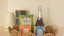 A lovely welcome hamper awaits which includes home-made treats for your four-legged friends.