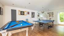 The games-area will keep everyone entertained whatever the weather.