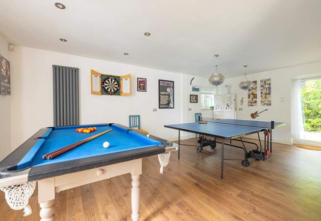 The games-area will keep everyone entertained whatever the weather.