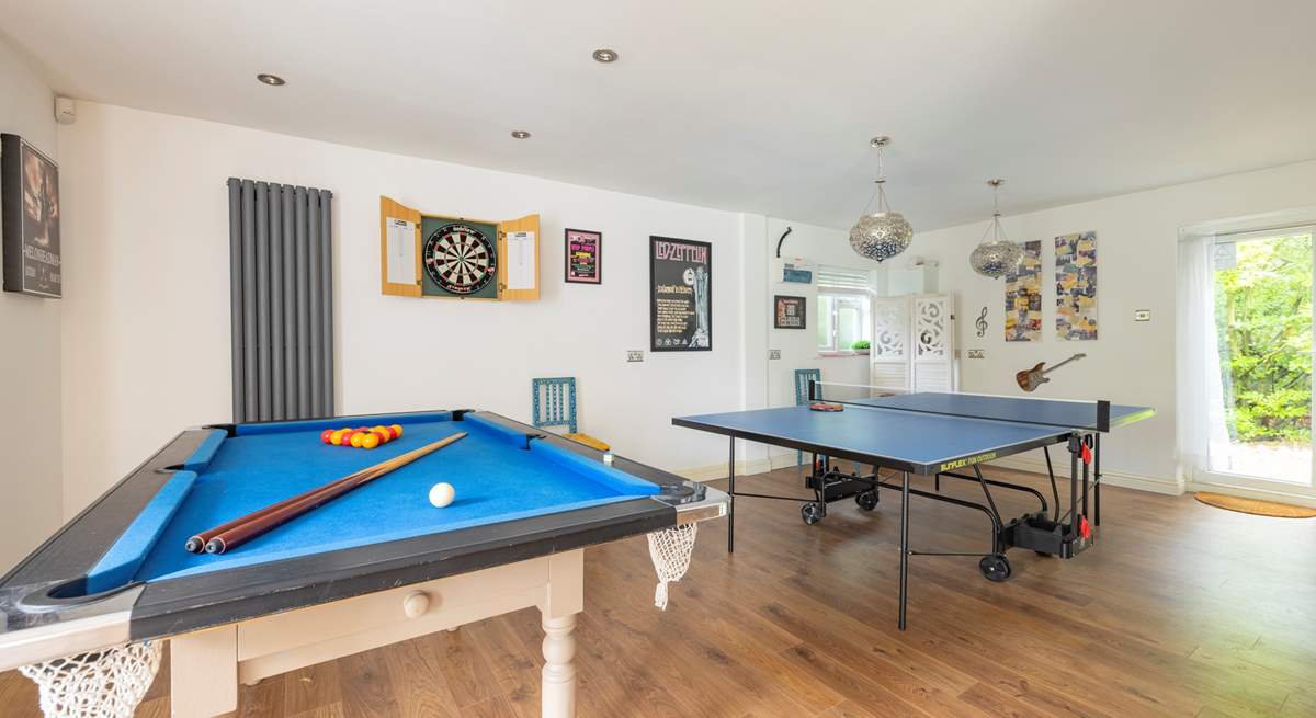 The games-area will keep everyone entertained whatever the weather.