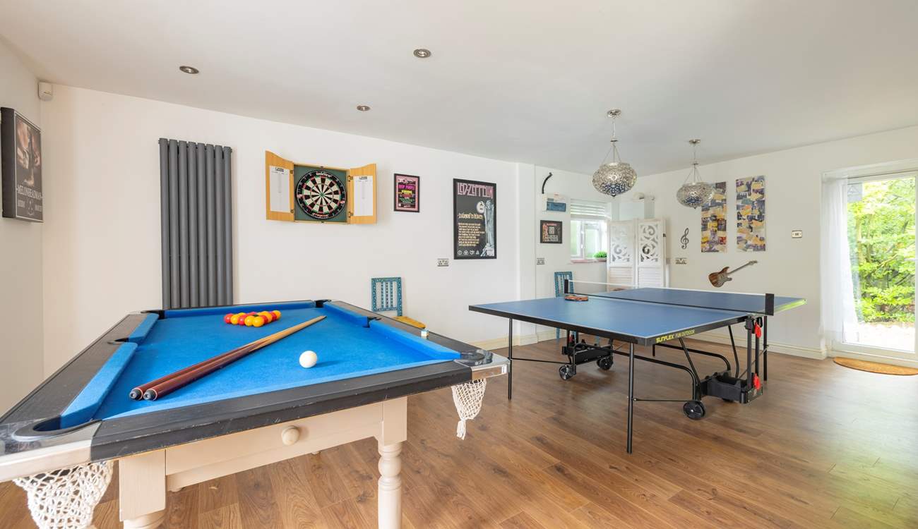 The games-area will keep everyone entertained whatever the weather.