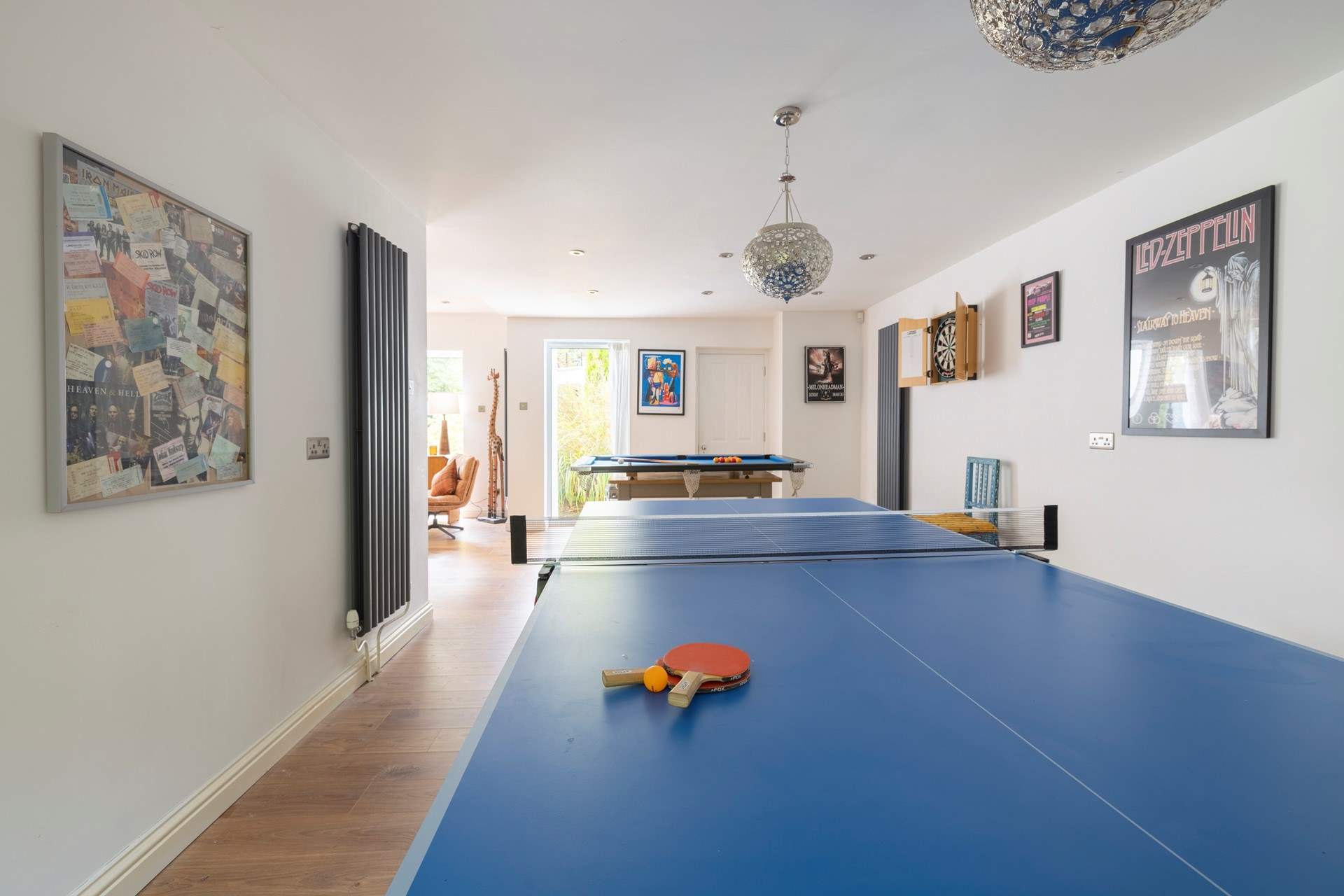 Head to the games-area for a game of darts, pool or table-tennis.
