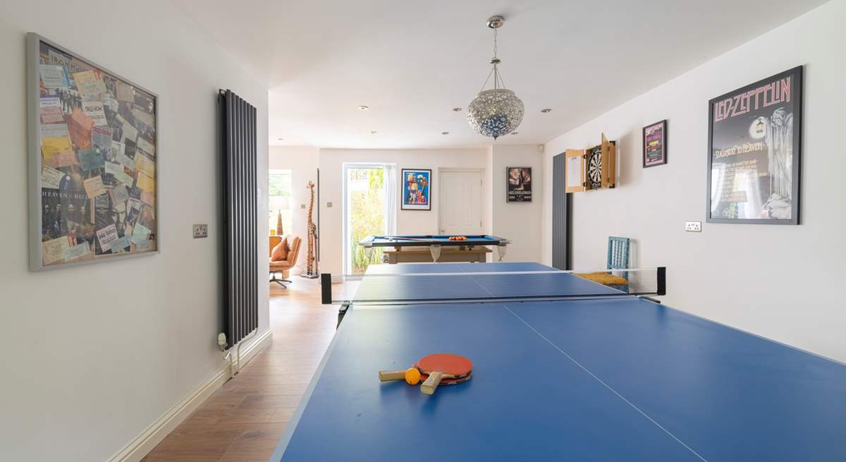 Head to the games-area for a game of darts, pool or table-tennis.