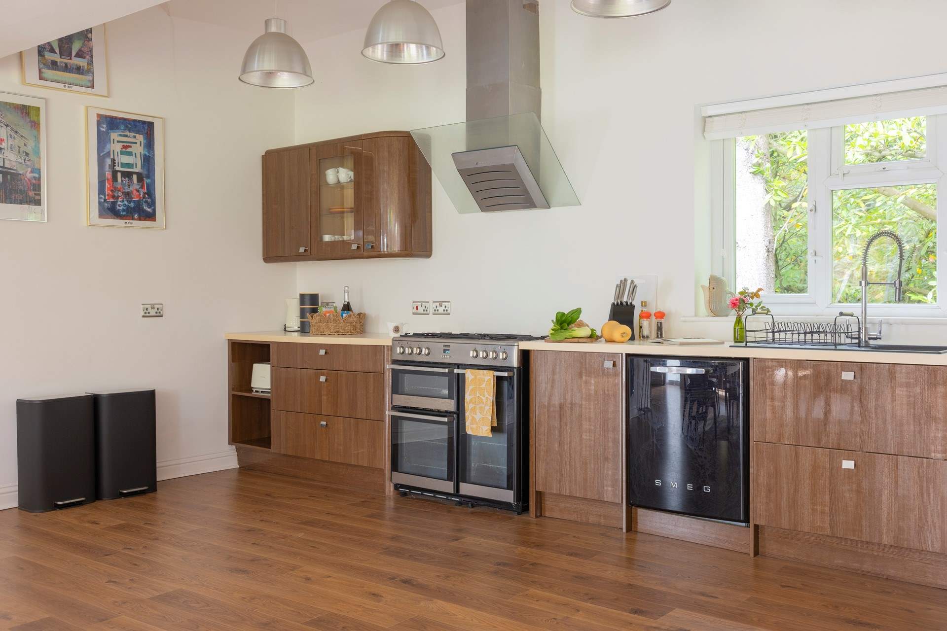 The kitchen is a chef's dream with plenty of space to prepare a lazy brunch or holiday feast.