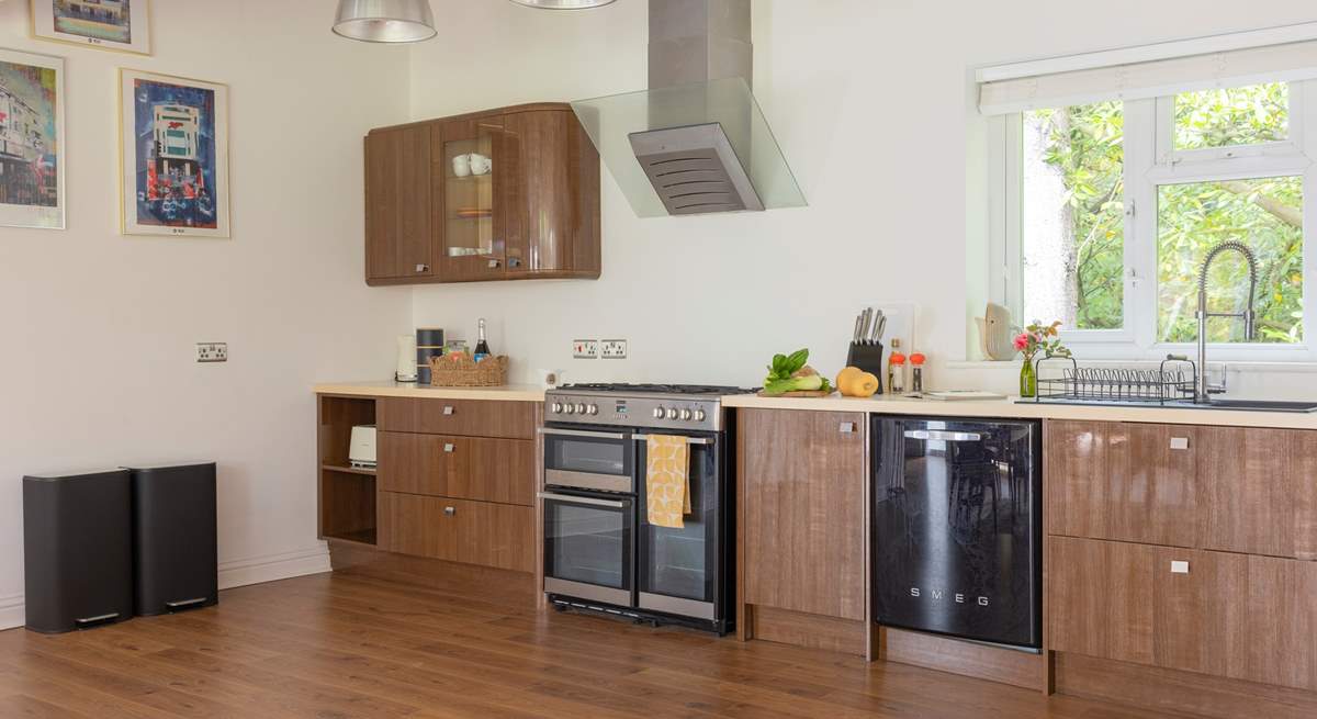 The kitchen is a chef's dream with plenty of space to prepare a lazy brunch or holiday feast.