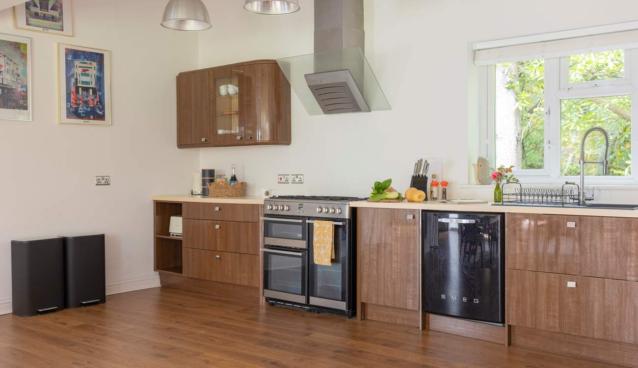 The kitchen is a chef's dream with plenty of space to prepare a lazy brunch or holiday feast.