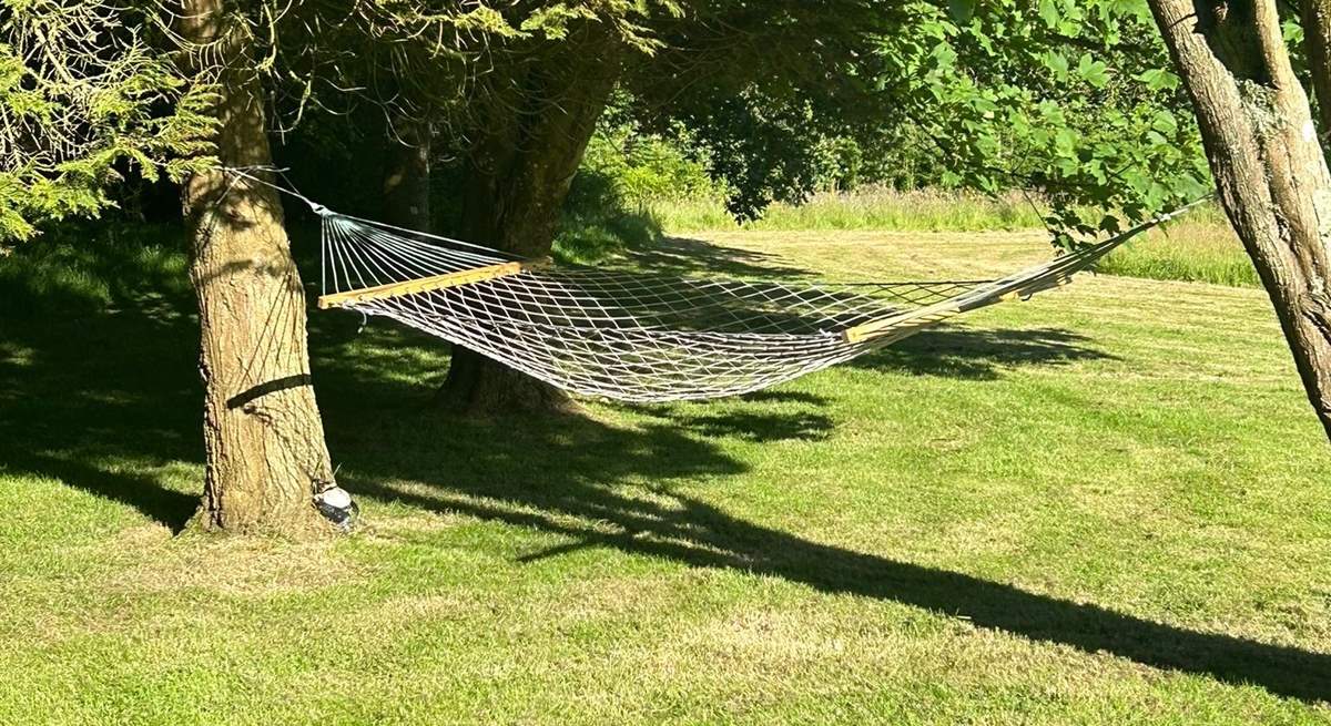 Stretch out on the hammock with a good book.