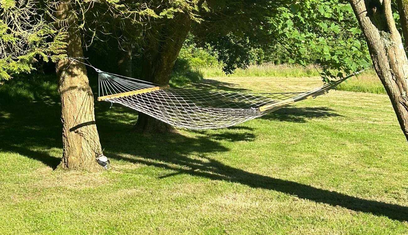 Stretch out on the hammock with a good book.