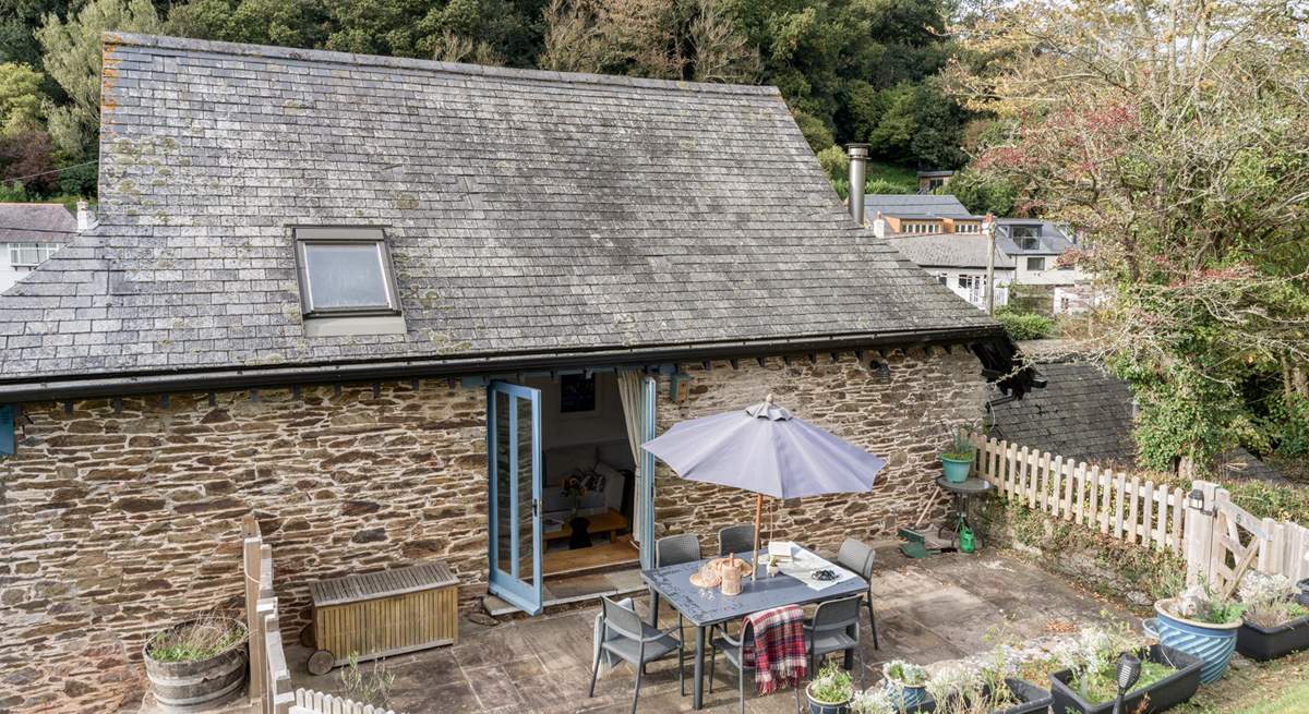 Enjoy al fresco dining on the patio.