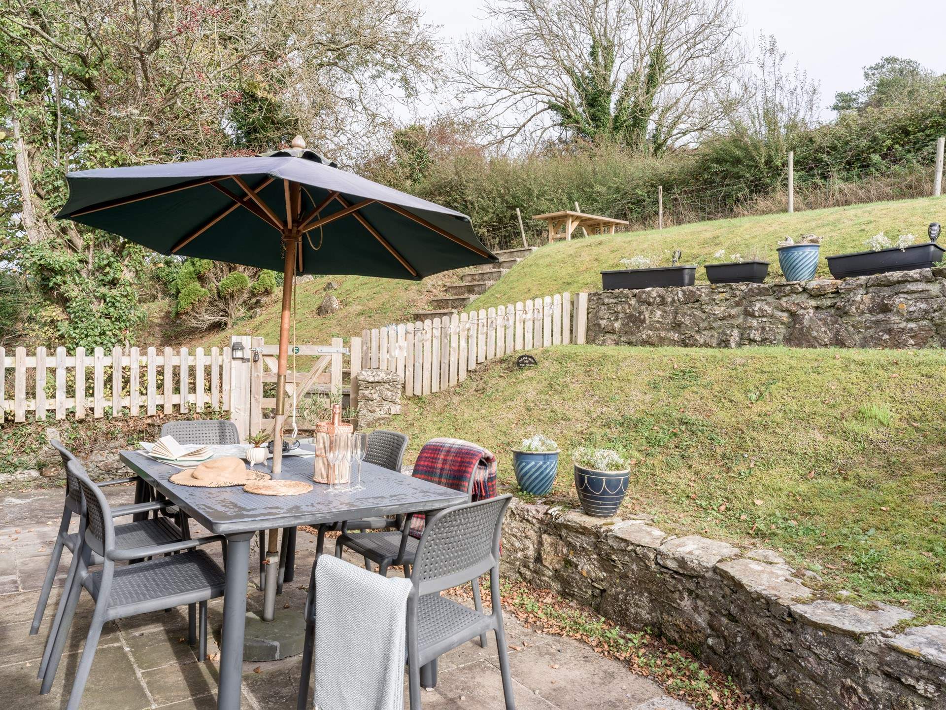 The garden has several levels for you to enjoy.