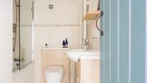 The family bathroom on the ground floor - perfect for washing off those sandy toes.