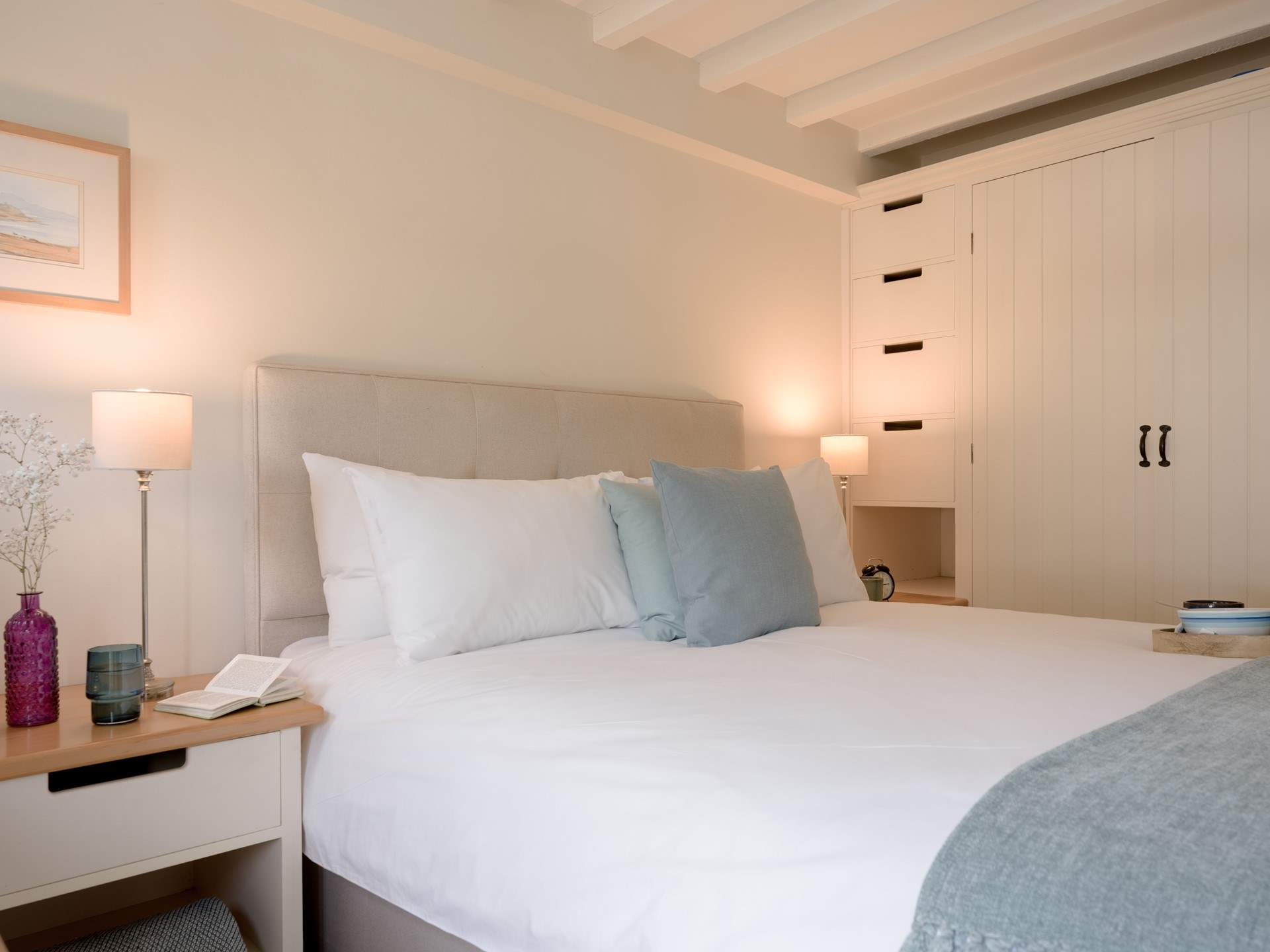 Plentiful storage for your holiday wardrobe.