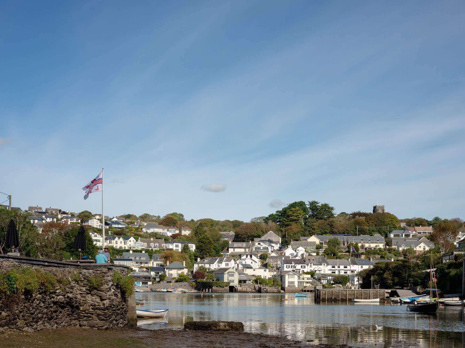 The village of Newton Ferrers sits on the banks of the Yealm estuary.