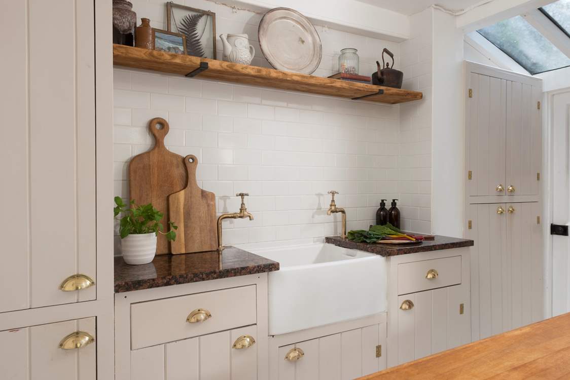 Contemporary comfort meets cottage character in this elegant kitchen space.