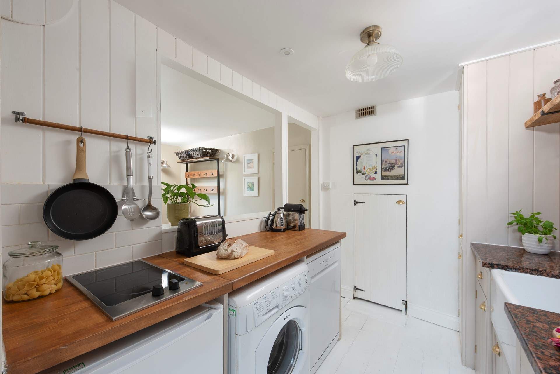 The kitchen-area leads to the dining-area, a very social space.