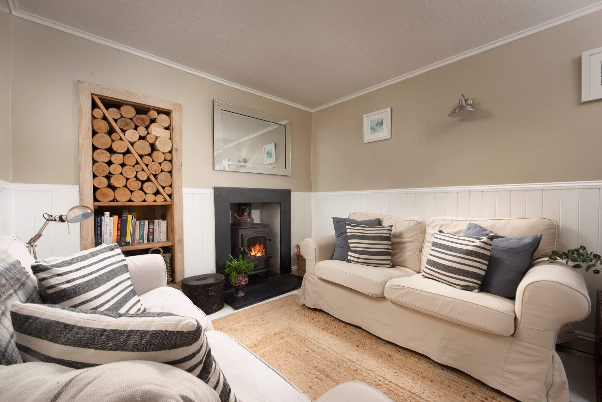 Sink into the sofa and snuggle up by the fire on chillier evenings.