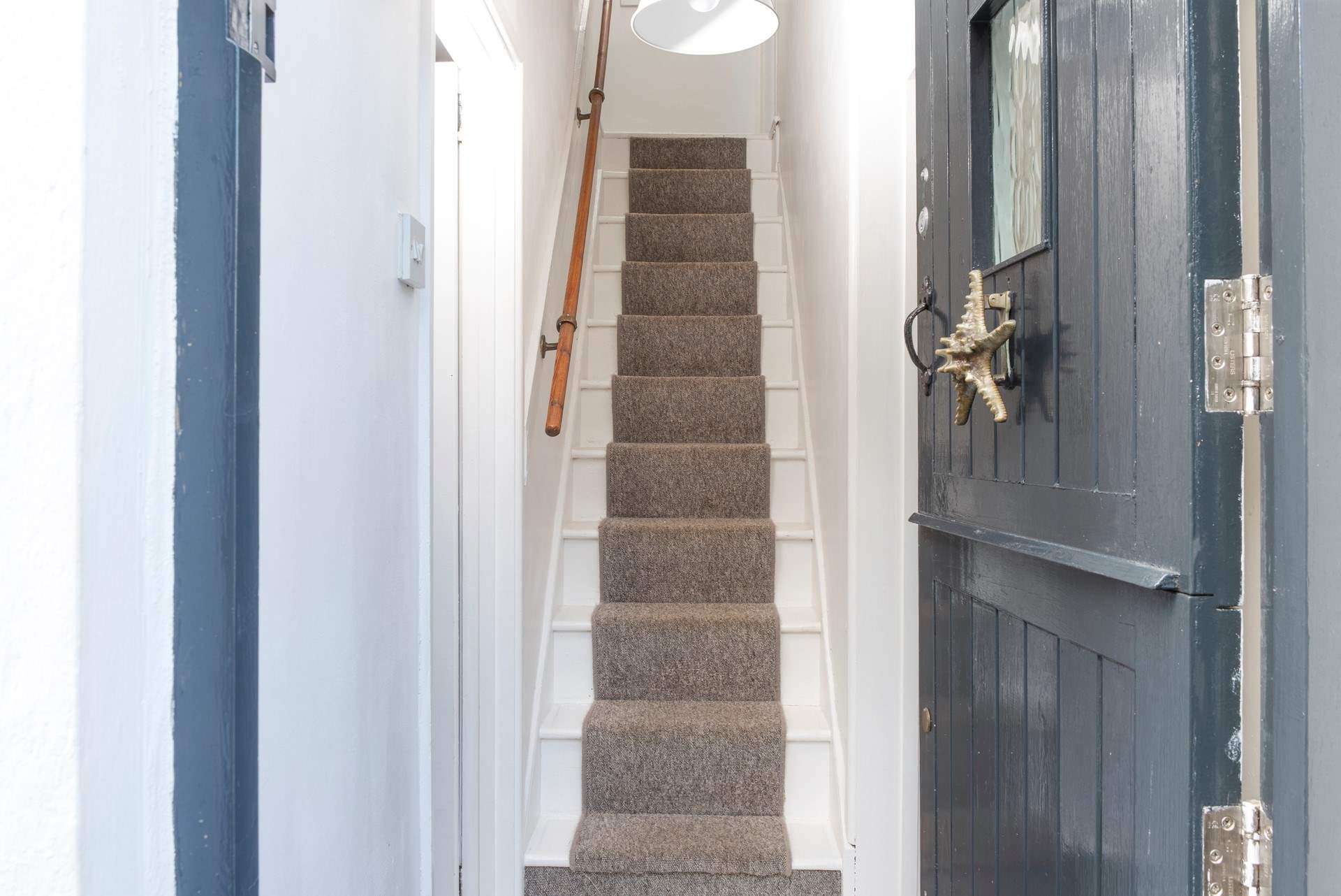 Take care on the stairs which are steep, as is traditional in these sweet Cornish cottages.