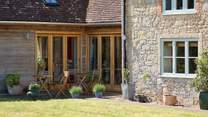 The garden offers a choice of sunny and shady areas to suit everyone.