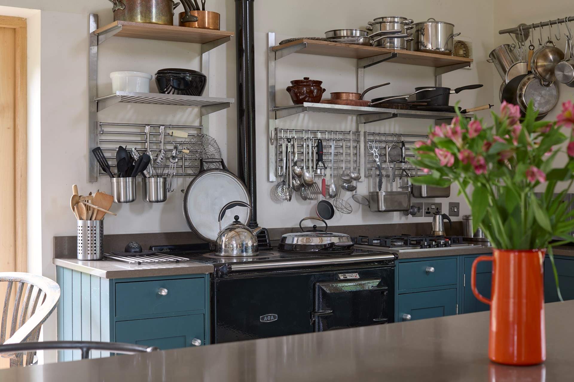 You can even chose to cook with the oil-fired Aga or gas hob.