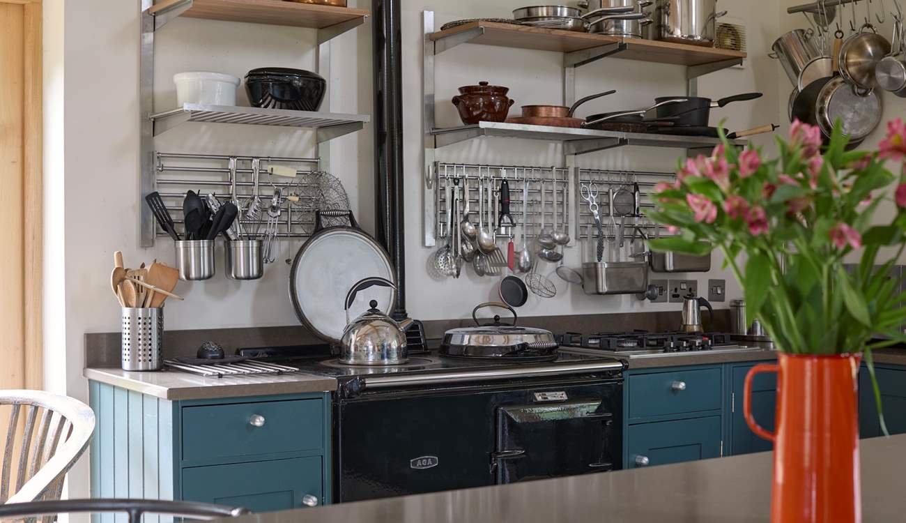 You can even chose to cook with the oil-fired Aga or gas hob.