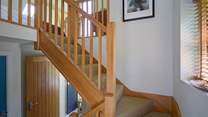 From the kitchen/dining area you access the principal bedroom suite with its private bathroom below.
