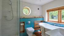 Relax after a busy day in the gorgeous slipper bath.