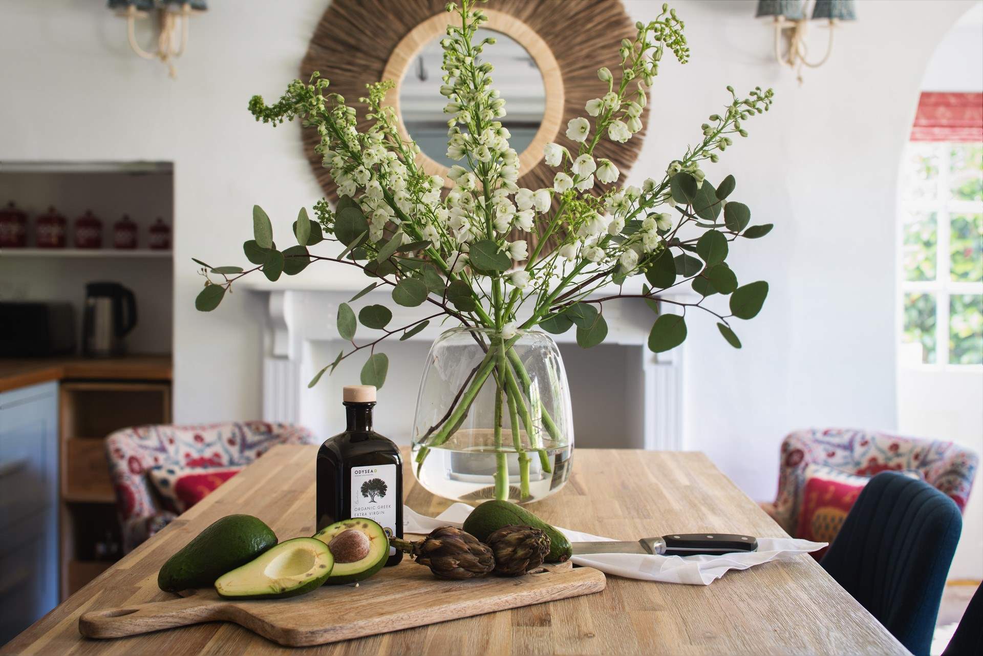 Pick up some fresh local produce from the nearby farm shop.