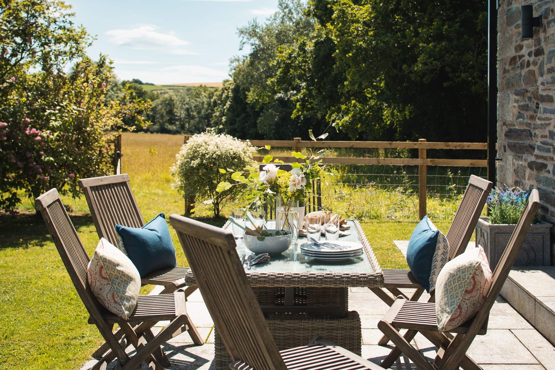 There's a choice of al fresco spaces to enjoy.