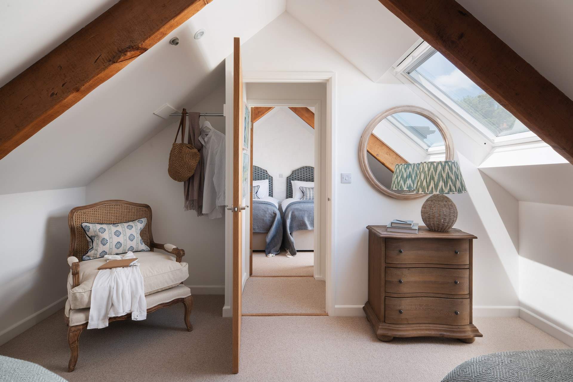 A second set of stairs lead up to bedroom 2 and 3.